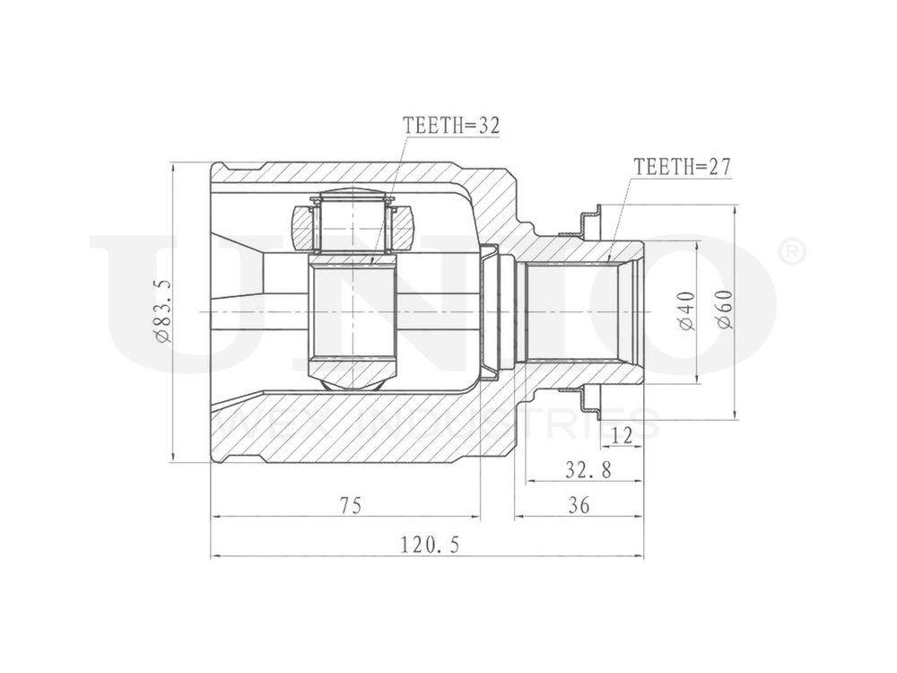 ШРУС внутренний UNIO CVJ-30042