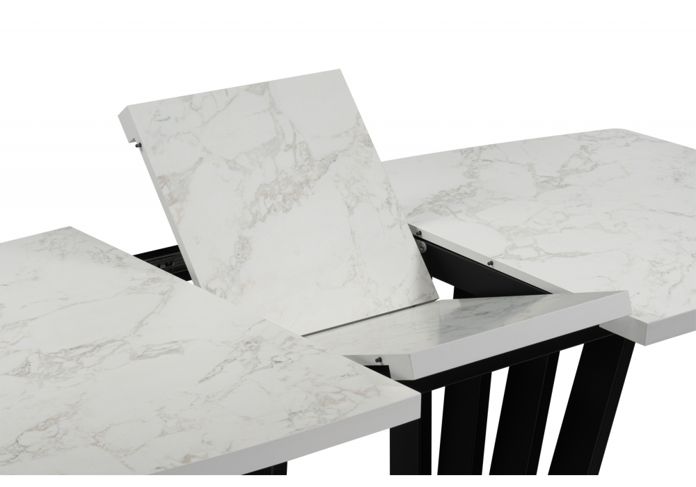 Стол деревянный Woodville Эудес 160(205)х90 сабия, черный, ножки черные