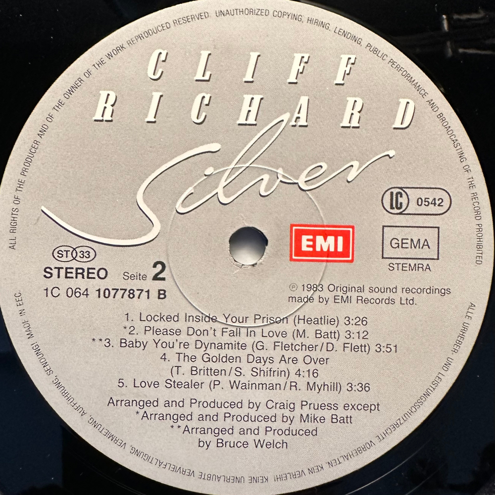 Cliff Richard ‎– Silver (Германия 1983г.)