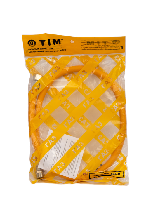 ШЛАНГ ГАЗОВЫЙ TIM ПВХ 1/2Г-Ш-100СМ C-GР27-10