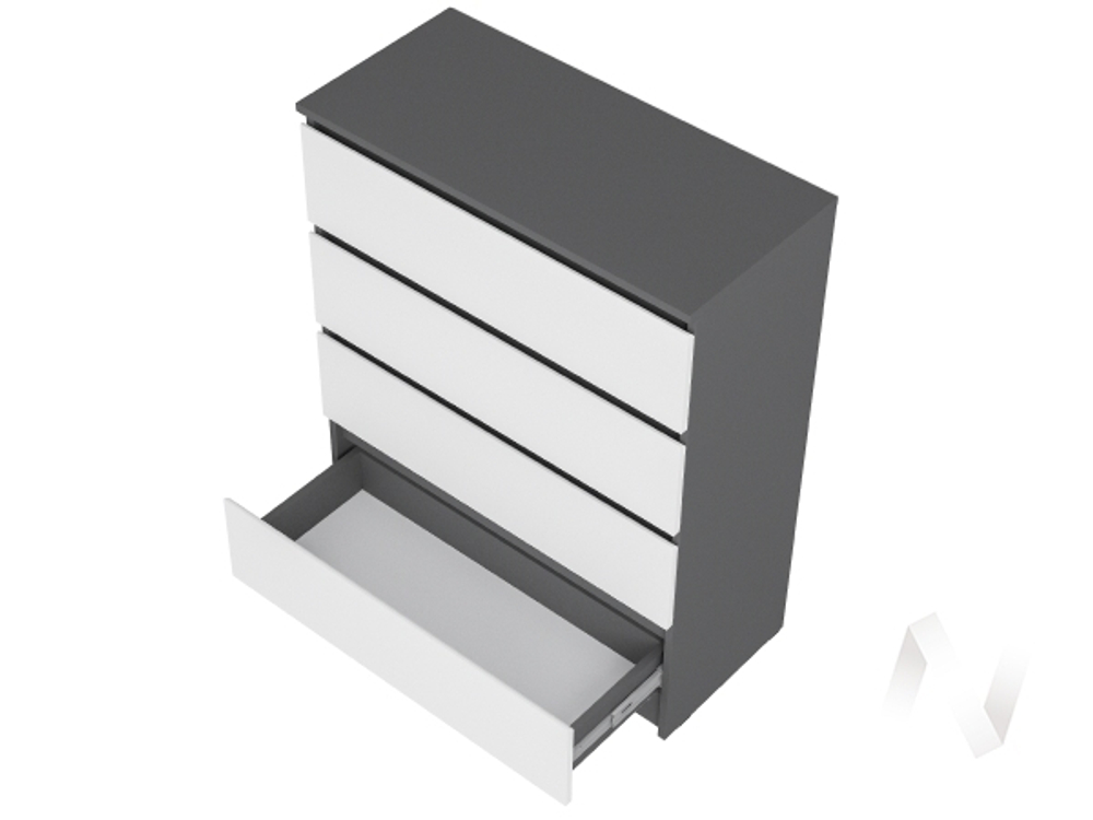 Комод КМ-02 Спальня Шарм (графит/белый)