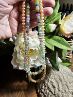 Колье ручной работы из ассорти натуральных камней и хрусталя "Ассорти"