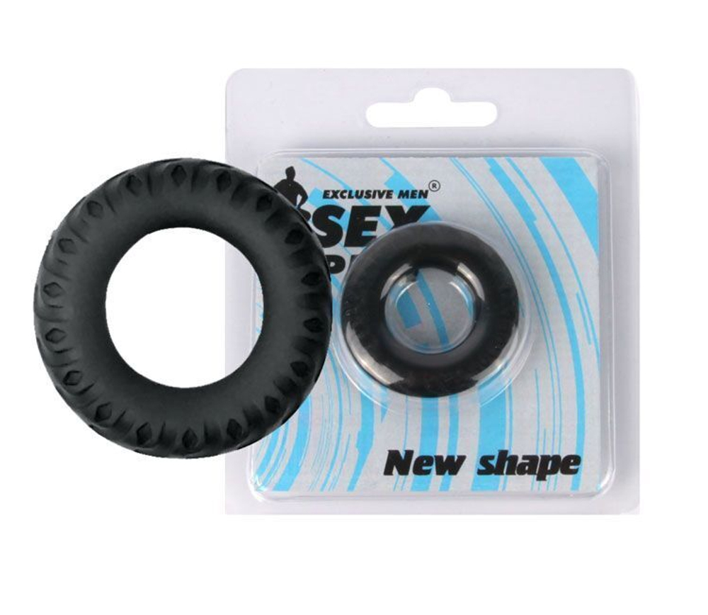Среднее эрекционное кольцо Sex Expert (Цвет: черный)