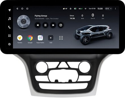 Магнитола для Jeep Grand Cherokee WK2 2013-2022 (взамен ШГУ 8.4", рамка большая) - Teyes LUX ONE ROUND монитор 12.3" 2K QLED на Android 10, CarPlay, 4G SIM-слот