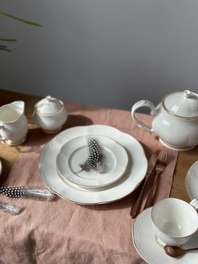 Тарелка 27 см, фарфор, "Aristocrat-Gold". Noble