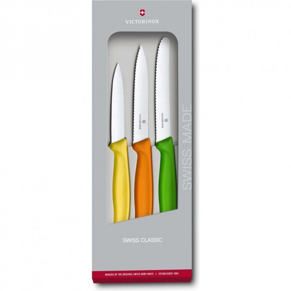 Набор Victorinox кухонный, 3 предмета, цветной (подарочная упаковка)