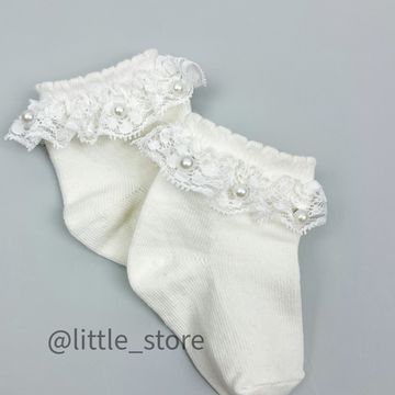 Носочки хлопковые "Нарядные" Молочные