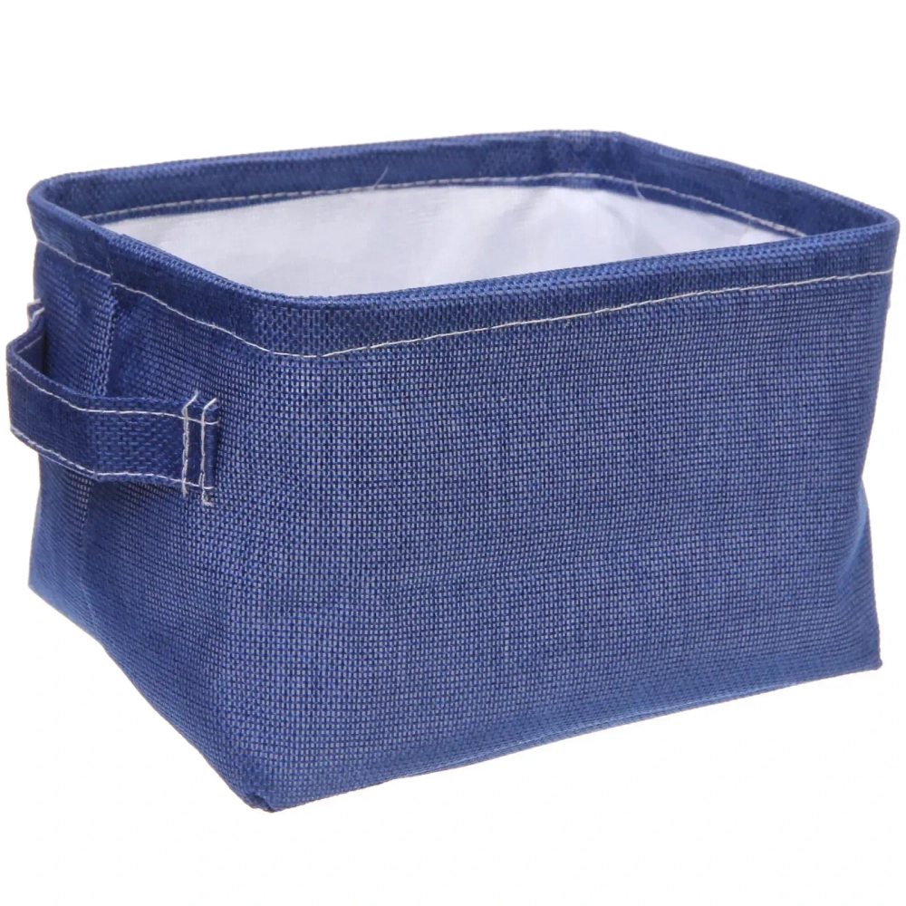 Коробка для хранения вещей с ручками «ВЕСТА», цвет полуночно-синий, 20*16*12см