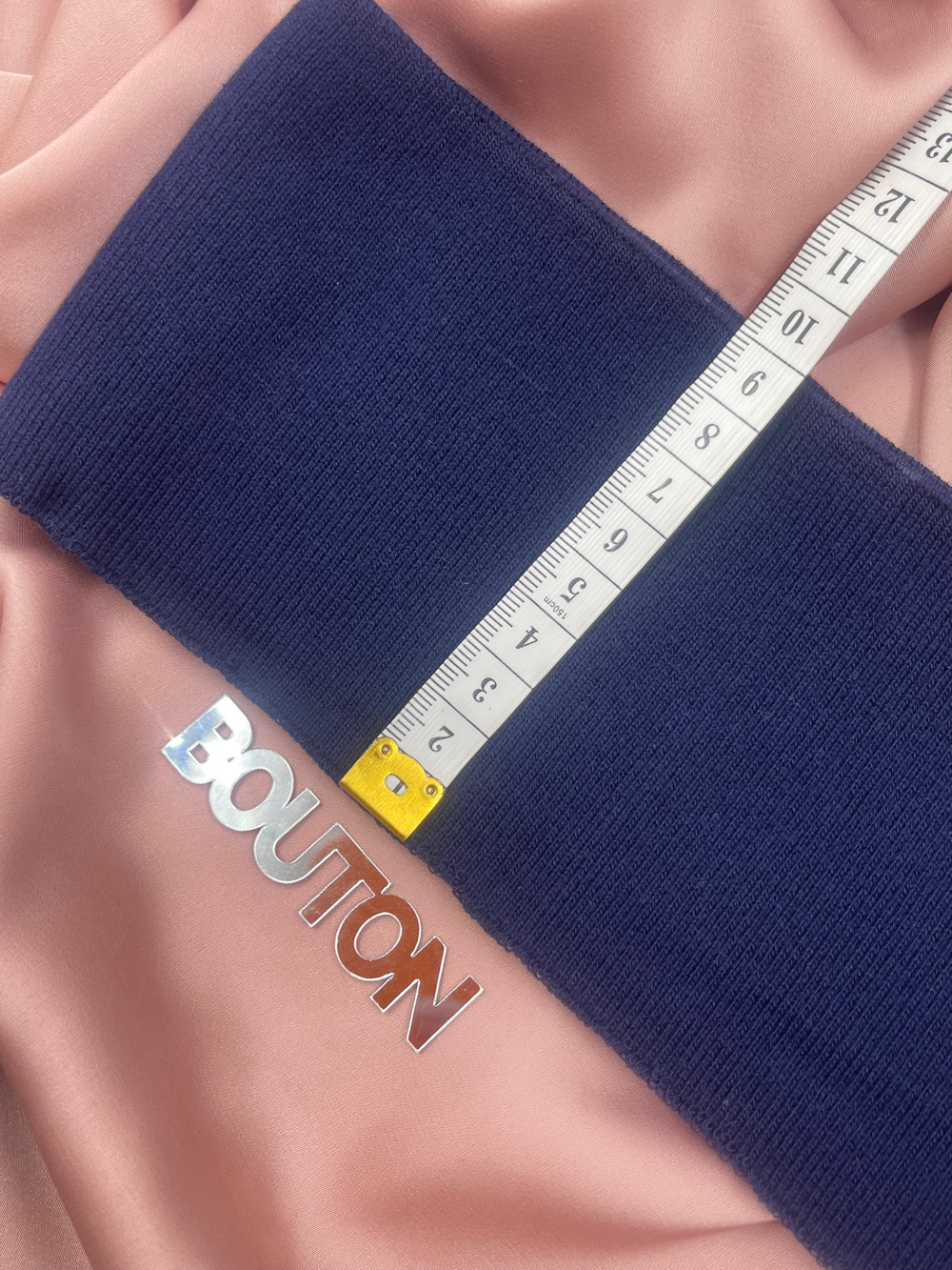 Воротник (подвяз) трикотажный синий  0,4 м, ширина 9 см