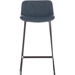 Барный стул Neo Soft 77 см, синий, черные ножки