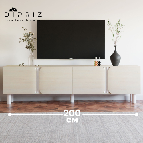 Дизайнерская тумба под телевизор 200 см Ола 4 двери, на ножках