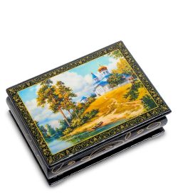 Народные промыслы ШК-11/ 2-F Шкатулка в технике декупаж (8х10х4)