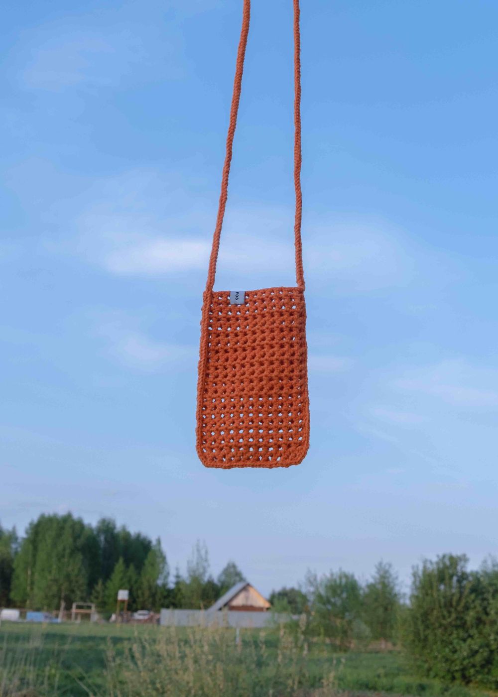 Вязаная сумочка FOS Оранжевая