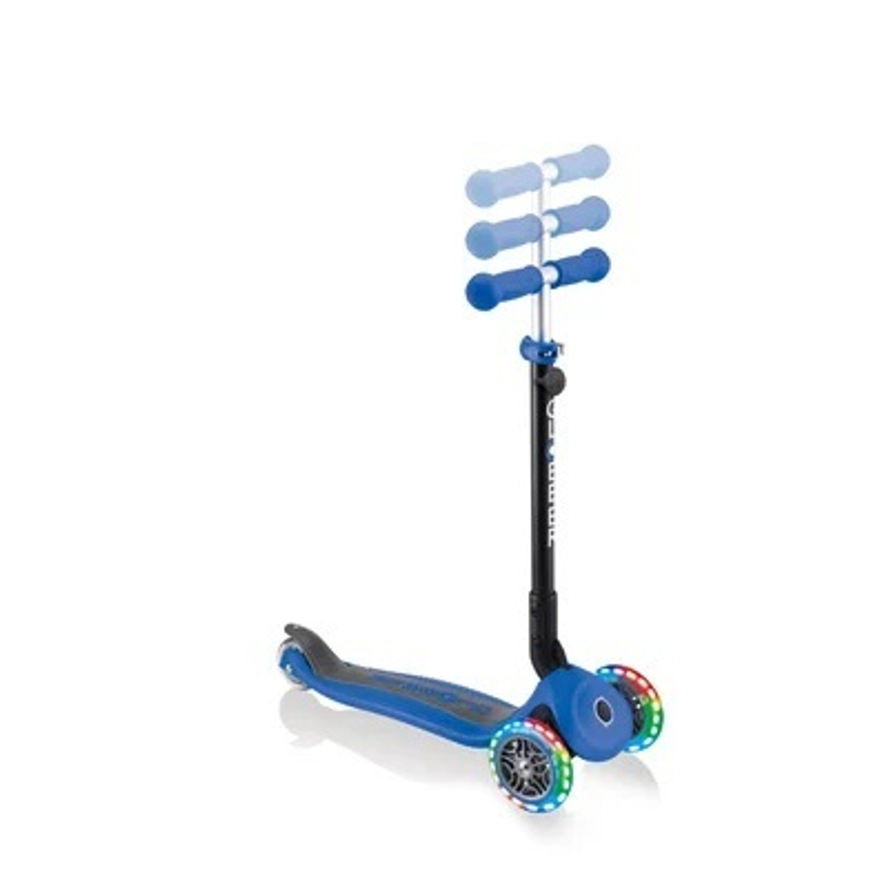 Самокат Globber Go Up Foldable Plus Lights, синий синий