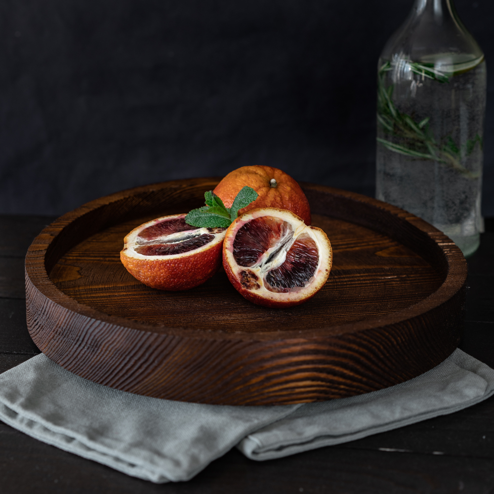 Деревянный сервировочный поднос Art of Siberia блюдо для подачи 330 мм. WS6