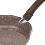 Сковорода алюминий, 24 см, антипригарное покрытие, Vari, Pietra, коричневая, BR31224, съемная ручка