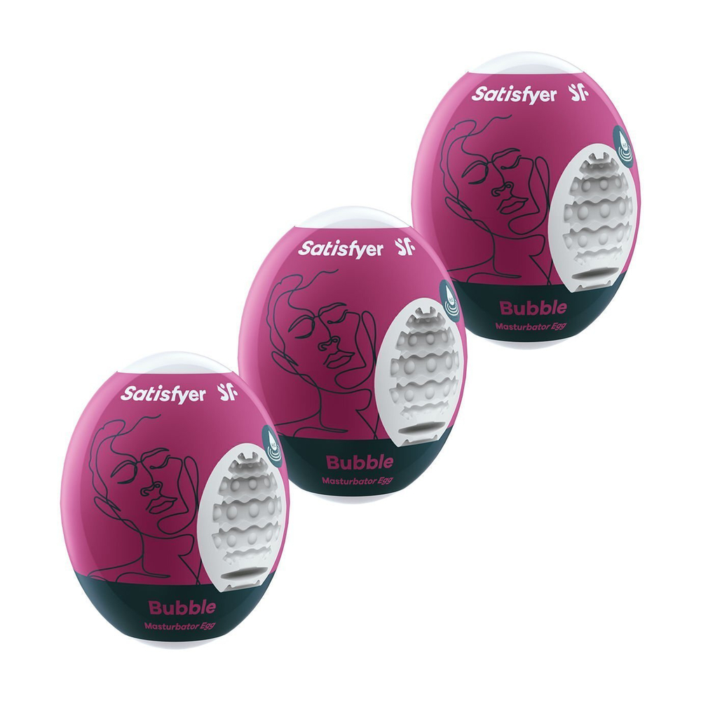 Набор из трех яиц мастурбаторов Satisfyer Masturbator Egg 3er Set Bubble