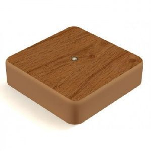 Коробка распаечная о/у 100х100х29 орех IP40