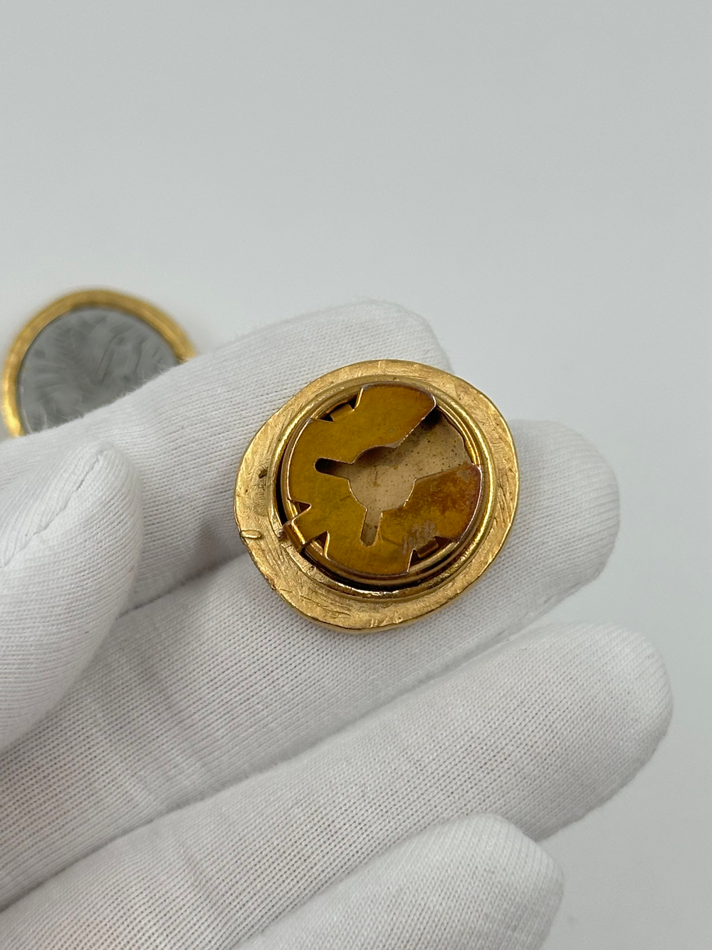 Накладка на пуговицу биколор