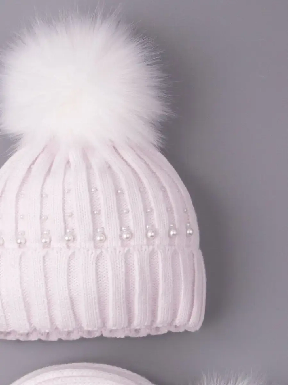 Шапка для девочки зимняя вязаная и шарф