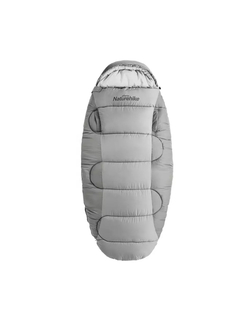 Мешок спальный Naturehike Oval PS300, 220х95 см, (правый) (ТК: +4C), серый