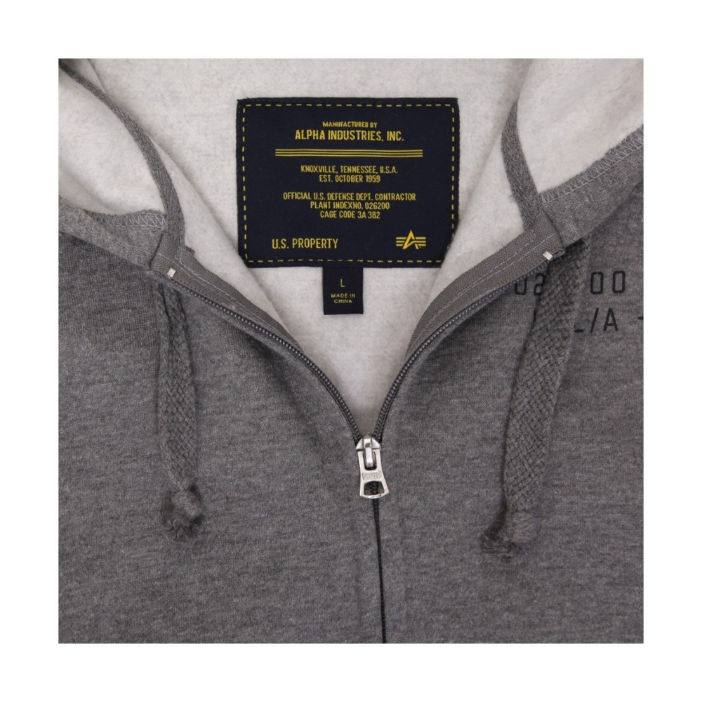 Толстовка Hutton Alpha Industries (серая - h.grey)