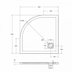 Душевой поддон BelBagno UNO TRAY-MR-UNO-R-90-550-35-NERO-CR 90х90 черный матовый
