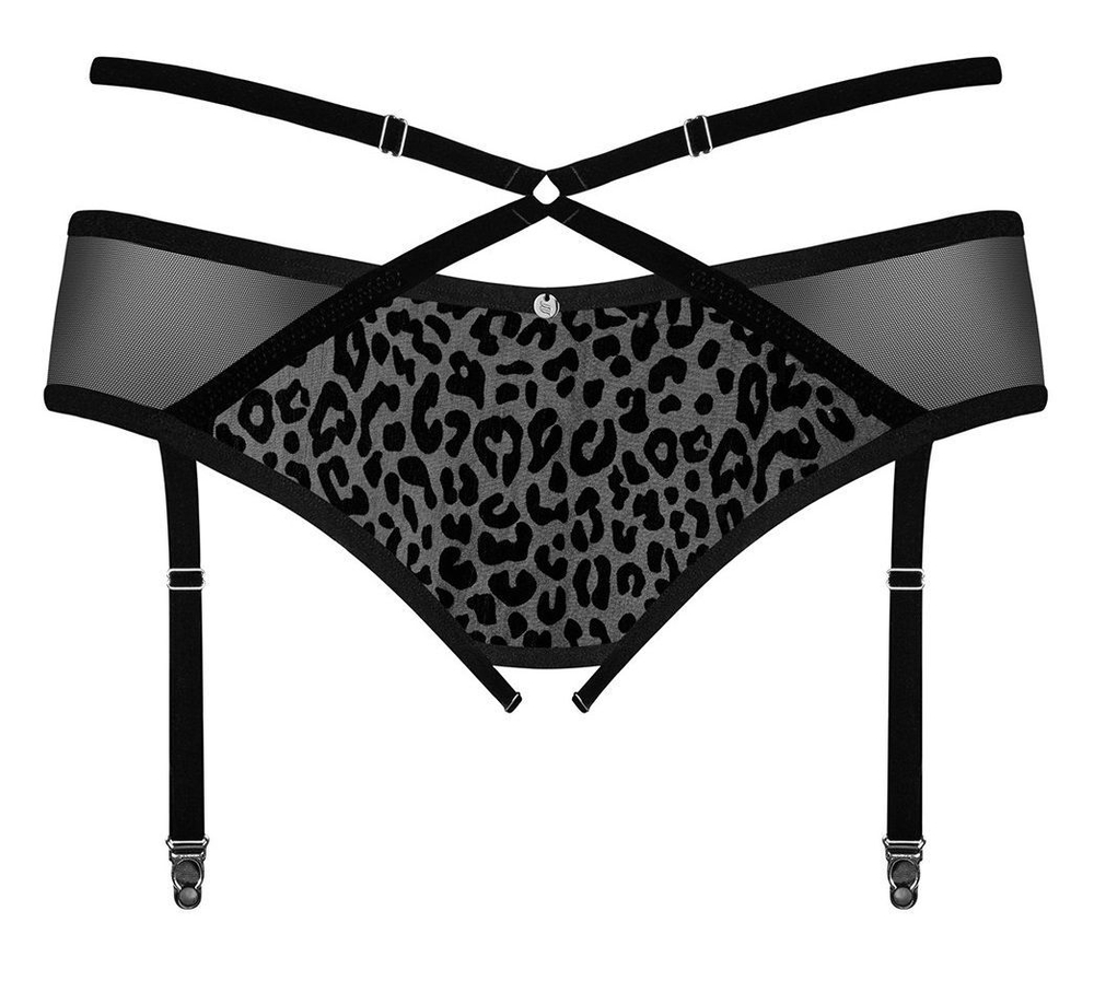 Пояс-трусики Jagueria с леопардовым принтом (Размер: 4X-5X) (Цвет: черный)