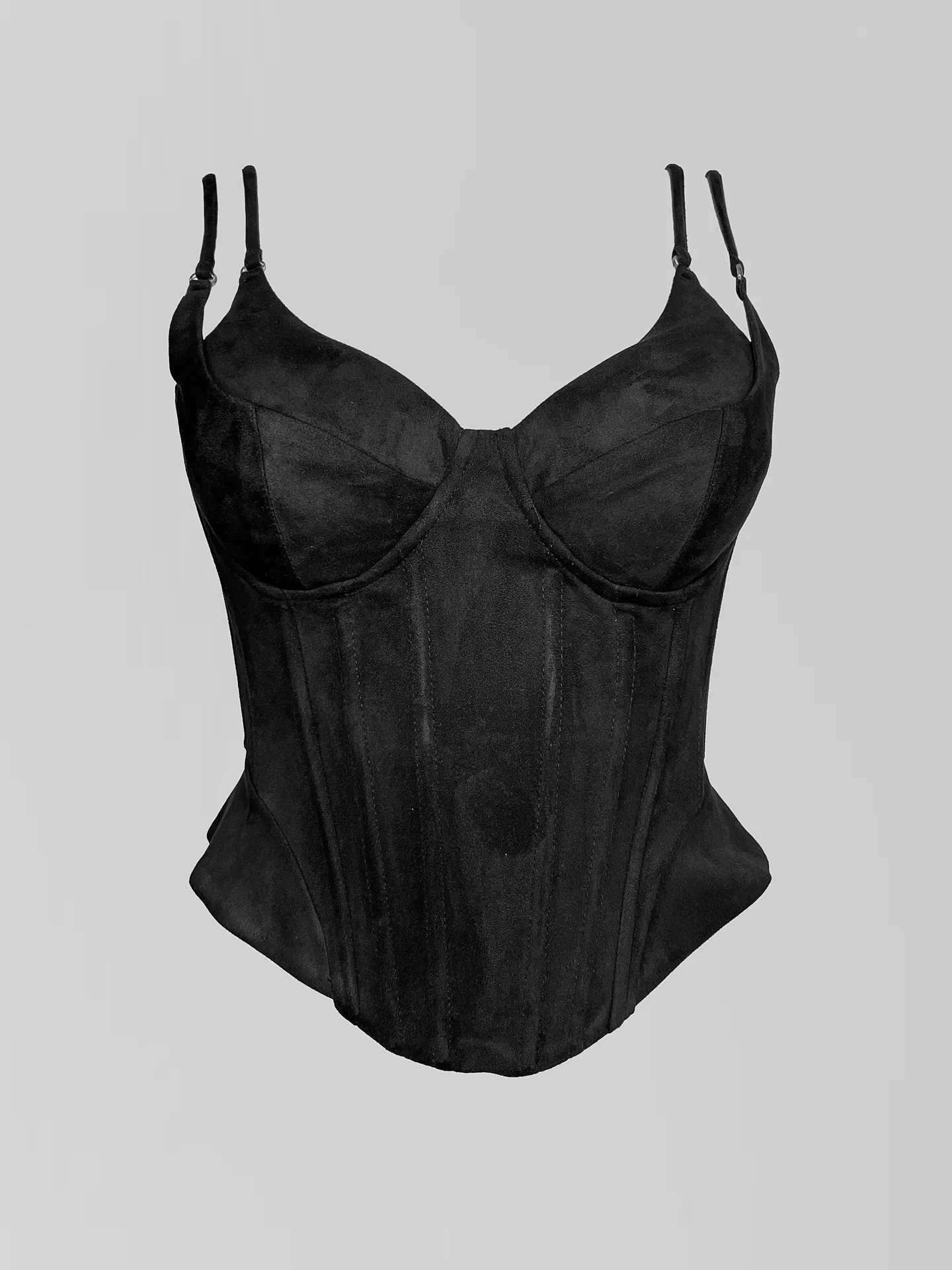 Корсет Agdali Brand замшевый однотонный с двойными лямками