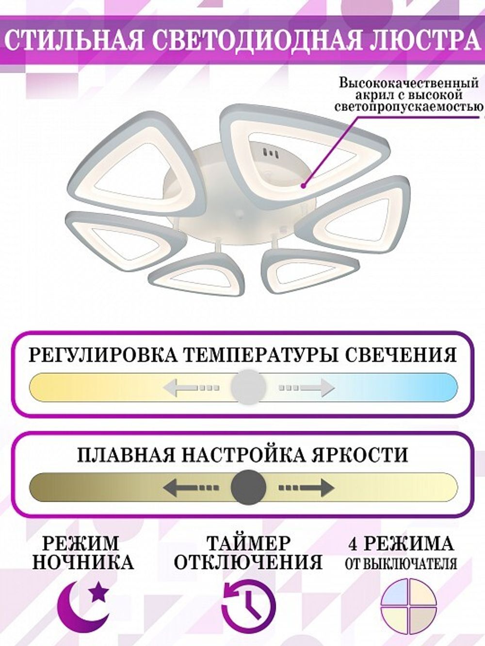 Потолочная люстра Natali Kovaltseva Smart home LED LAMPS 81216