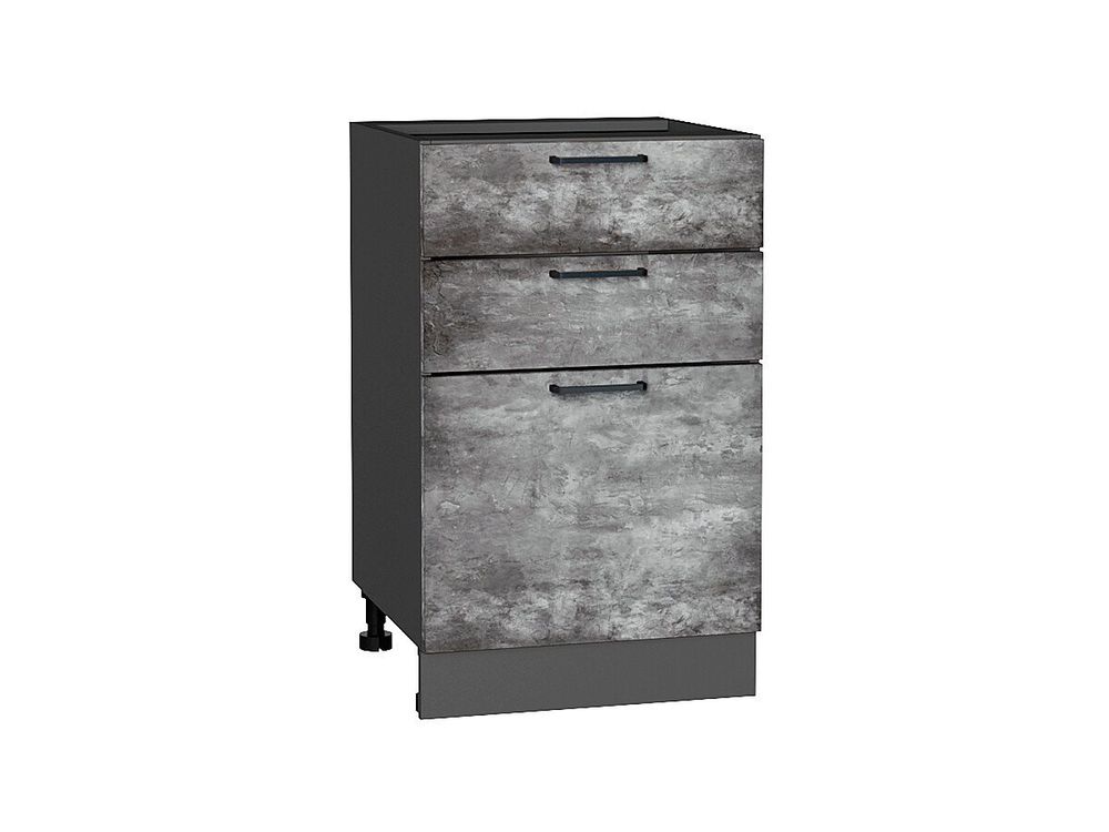 Шкаф нижний с 3-мя ящиками Флэт