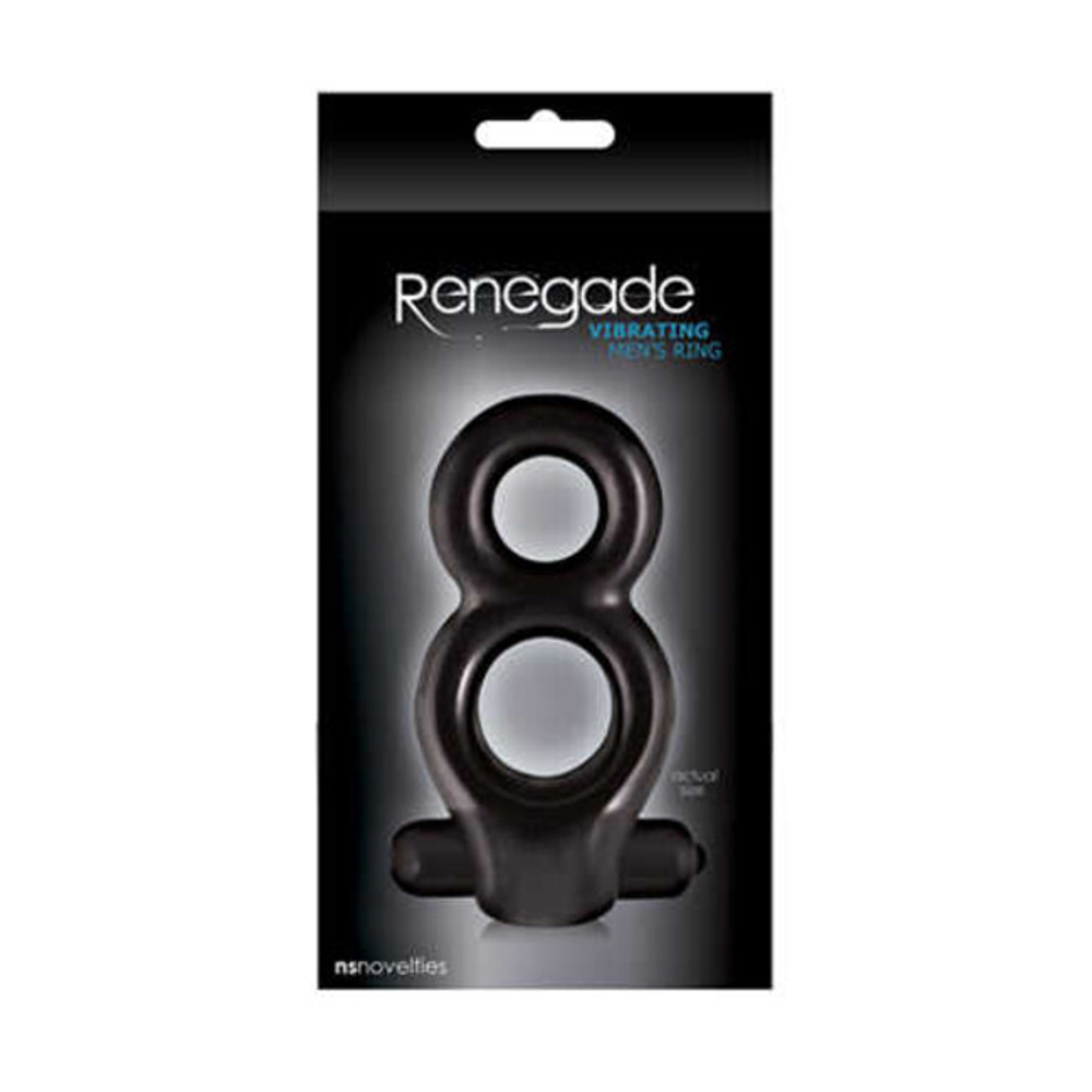 Эрекционное вибро-кольцо на член и мошонку Renegade ,3 скорости (черный) (Цвет: черный)