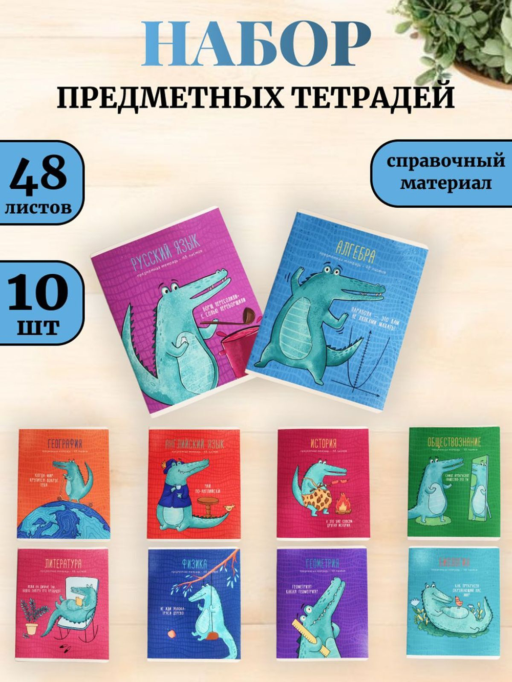 Комплект (10 шт.) предметных тетрадей 48л. ArtSpace "Новый взгляд"