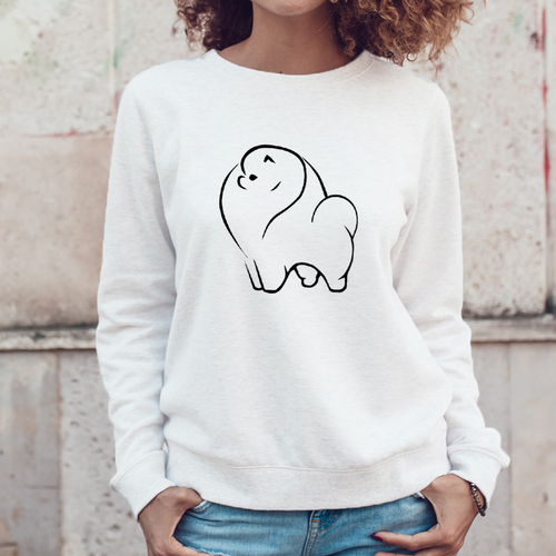 Свитшот "Шпиц - силуэт"