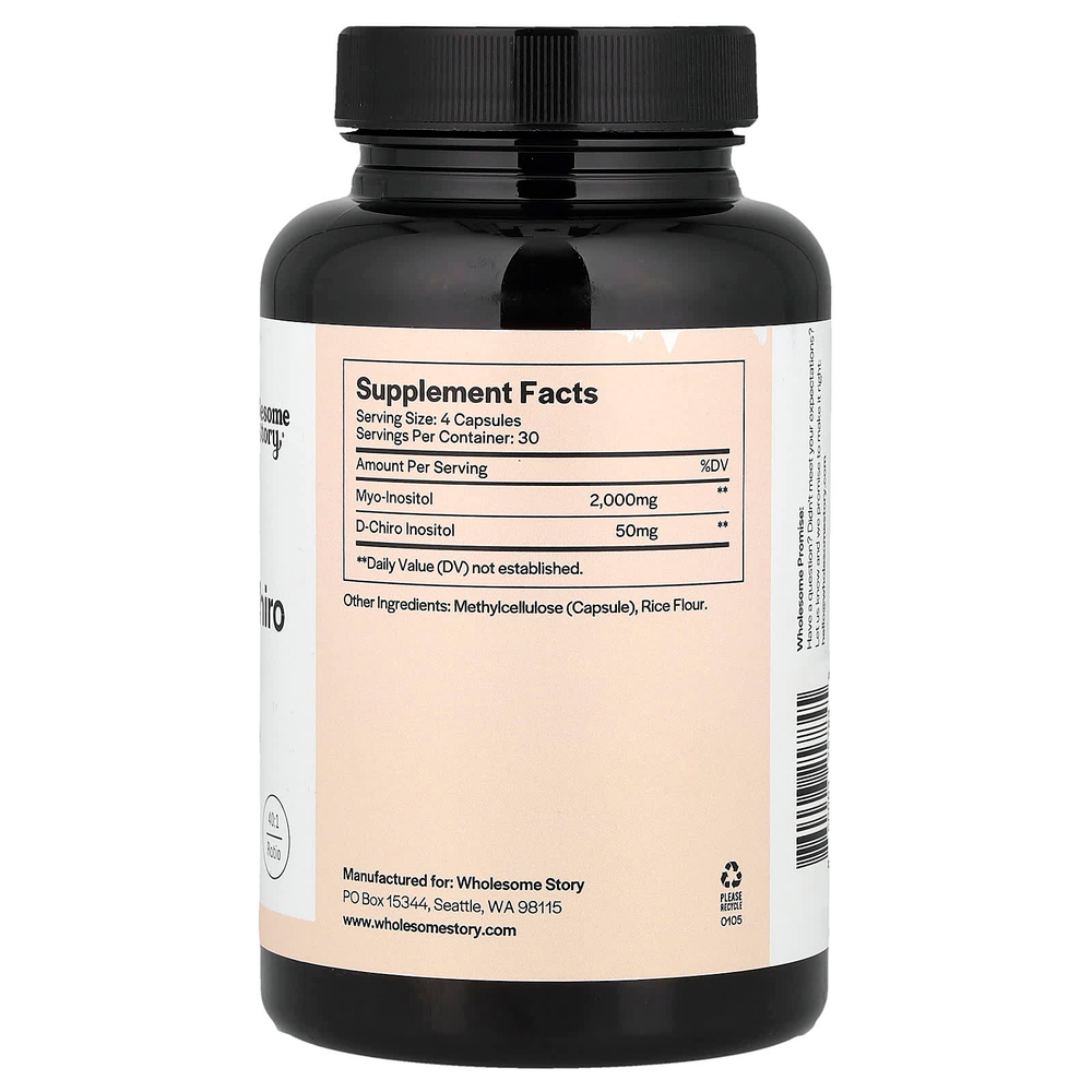 Wholesome Story, мио- и D-хироинозитол, 120 вегетарианских капсул