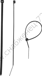 ЗУБР КС-Ч1 3.6 x 300 мм, нейлон РА66, кабельные стяжки черные, 100 шт, Профессионал (309030-36-300)
