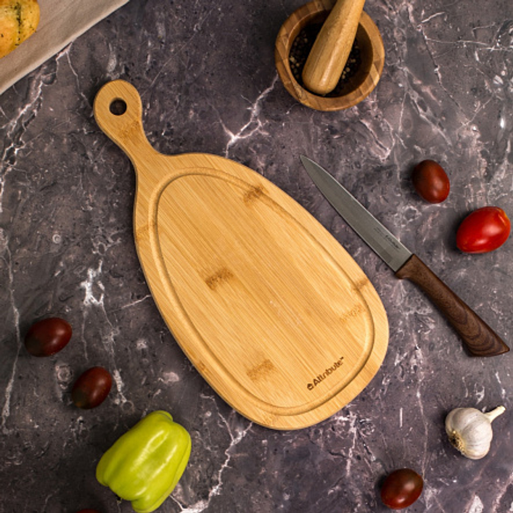 Доска разделочная BAMBOO CURVE 33х16х1.5см