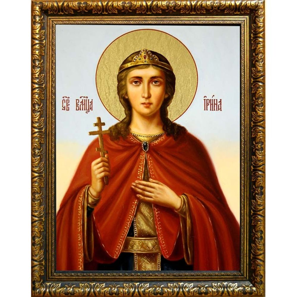 Ирина Македонская Святая великомученица. Икона на холсте.