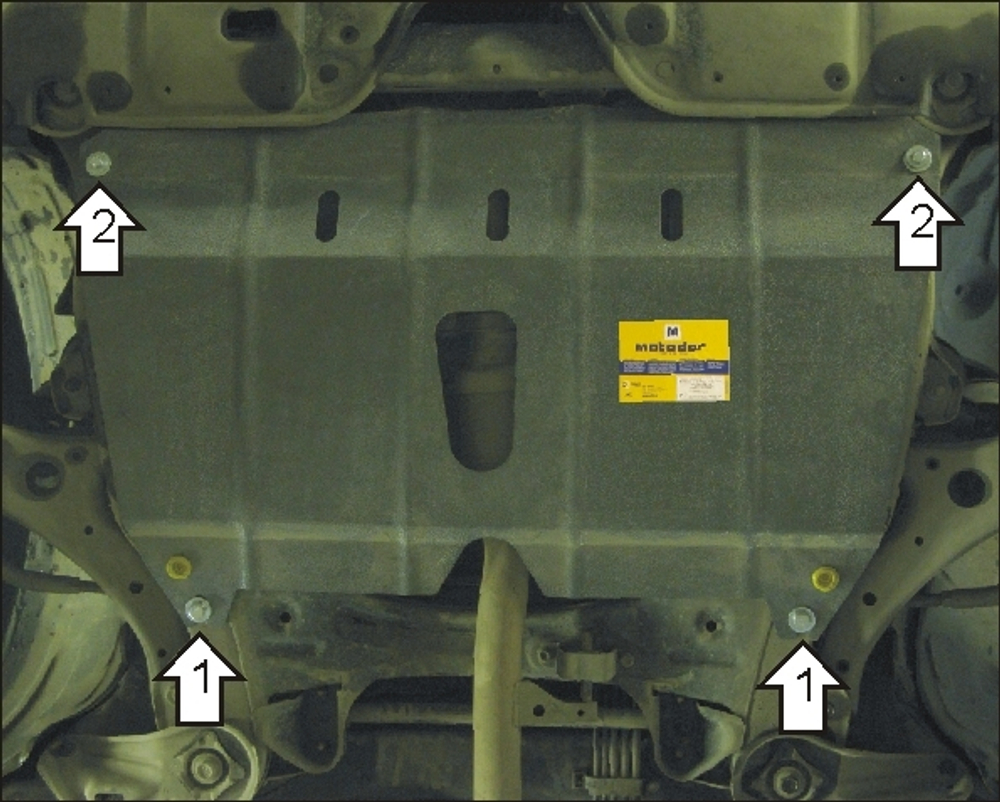 Усиленная защита Motodor картера двигателя, кпп. 2 мм, сталь. для Toyota Camry 2006-2011 арт.02529