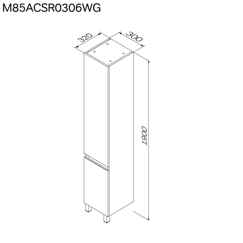 Шкаф-колонна напольный AM.PM X-Joy M85ACSR0306WG белая