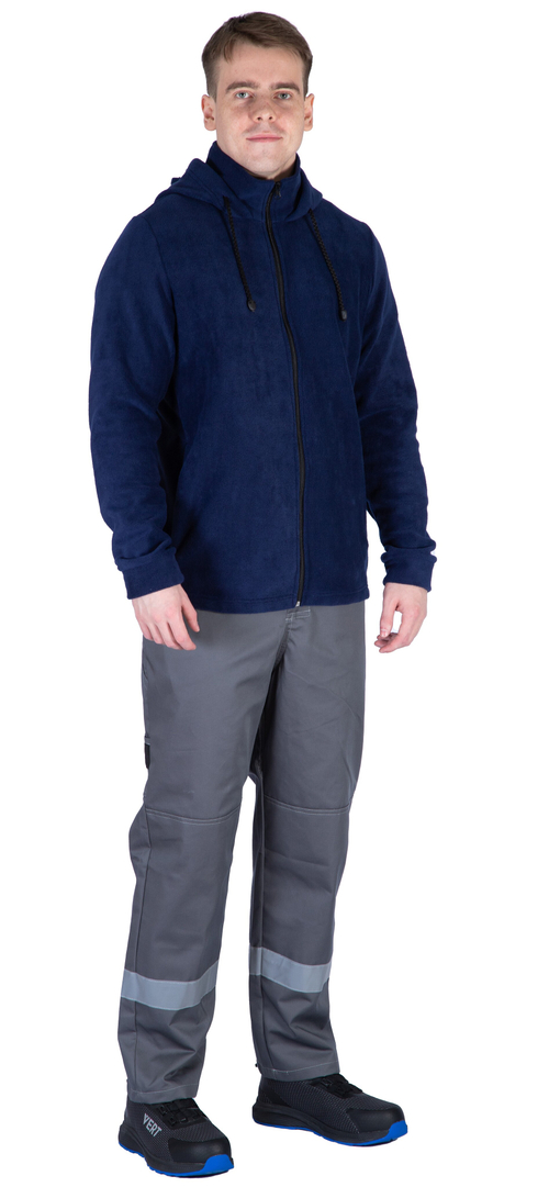 Куртка флисовая на молнии с капюшоном (толстовка)