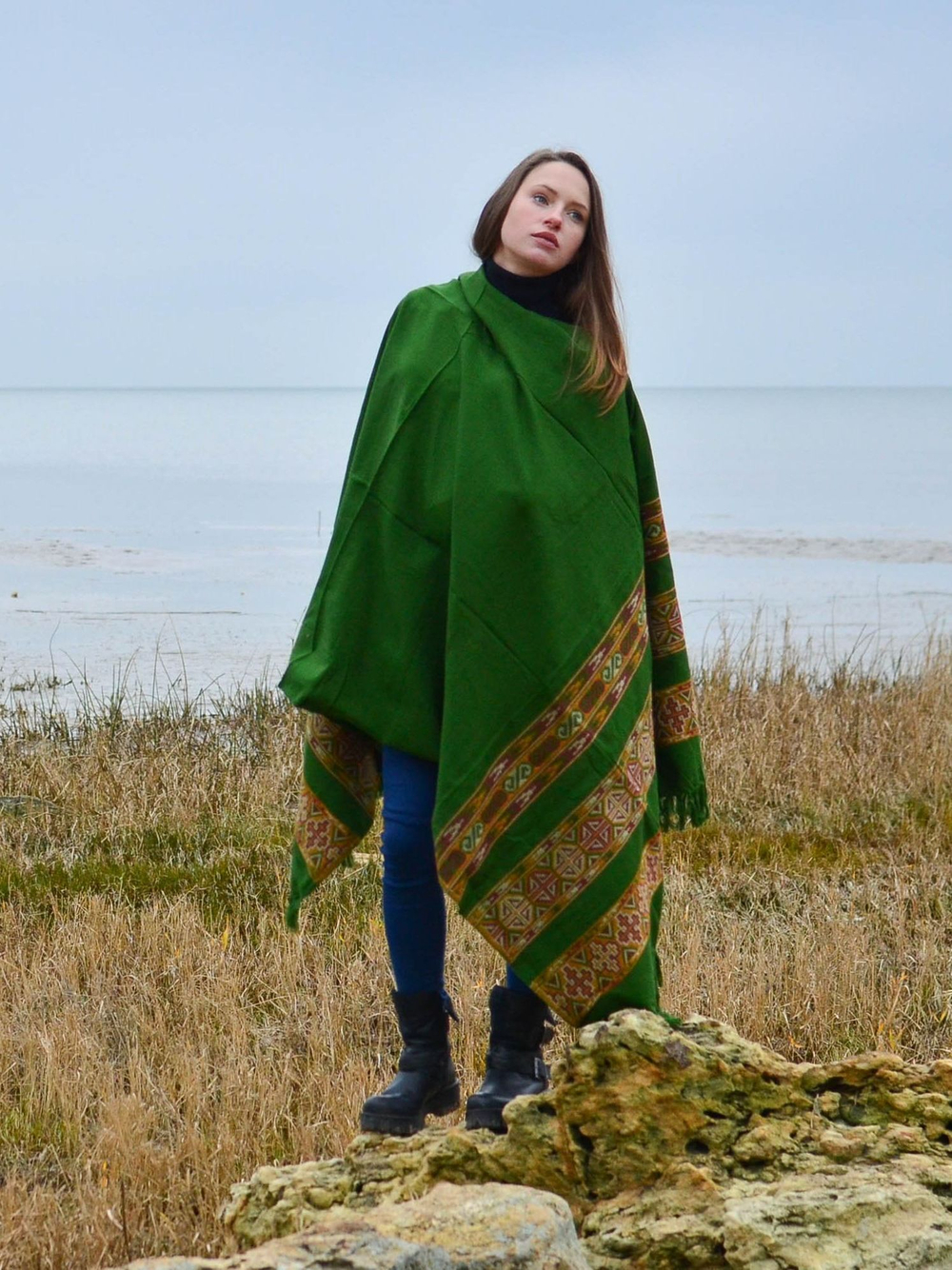 Шаль Куллу (зеленый)