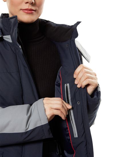 Куртка зимняя женская "Альфа" (синий/серый)