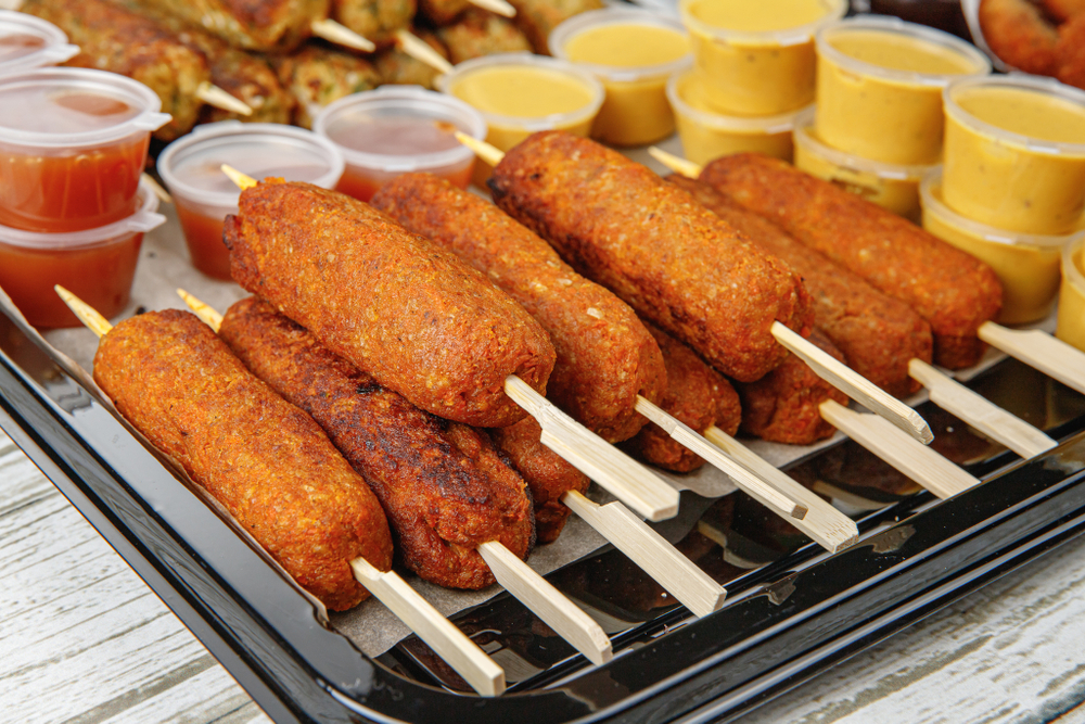 Сет постных кебабов и наггетсов