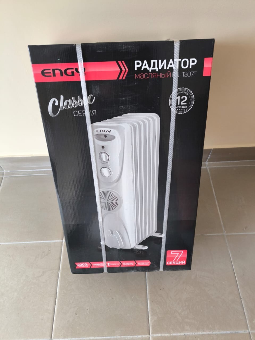 Радиатор масляный CLASSIC EN-1307F 7 секций с тепловентилятором 2.0кВт "ENGY"