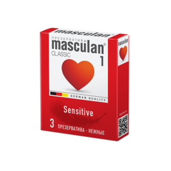 Презервативы Masculan Classic 1,  3 шт.  Нежные (Senitive)