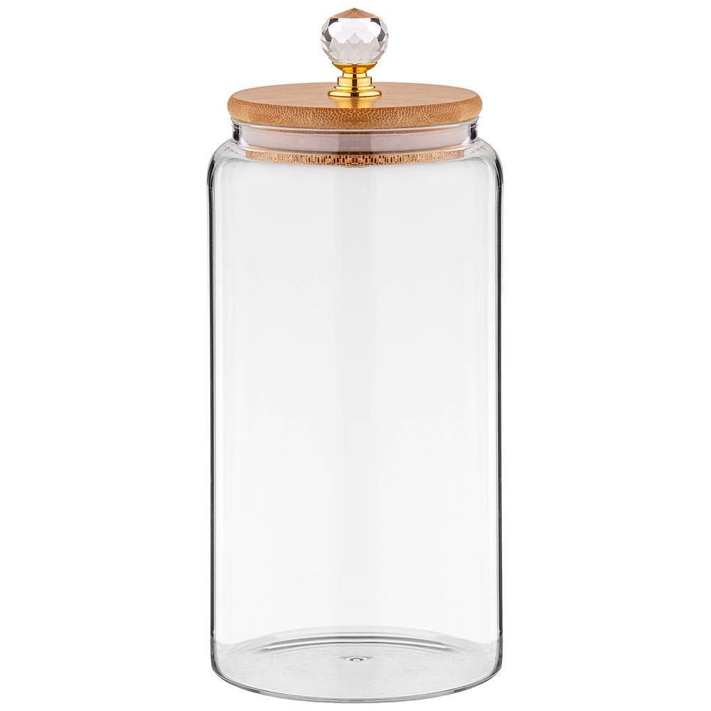 ЕМКОСТЬ ДЛЯ СЫПУЧИХ ПРОДУКТОВ AGNESS "KRISTALL" 750 МЛ ДИАМЕТР=9 СМ. ВЫСОТА=19 СМ ЦВЕТ:ПРОЗРАЧНЫЙ