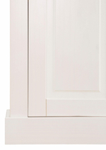 Тумба в гостиную Ландхаус 130х38х130 см, белый комод из массива сосны с 3 ящиками