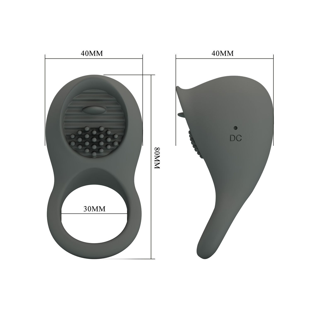 Эрекционное виброкольцо Baile Pretty Love, 8 см, стимуляция клитора