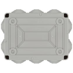 Распаячная коробка ЭРА KORvpk-150-110-70-10g ОП серая 150х110х70мм прозрачная крышка на винтах 10 гермовводов IP55